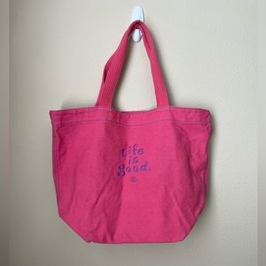 Life is good canvas tote